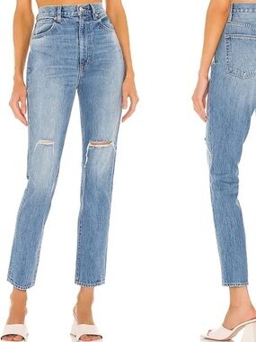 SLVRLAKE Women's Beatnik High Rise Slim Jean in Trouble Maker